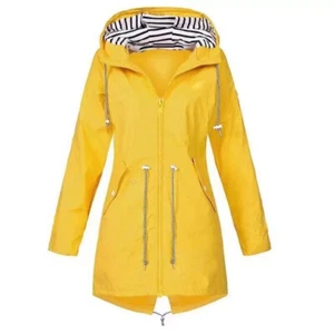 Wasserdichter Damen Regenmantel Damen Outdoor Wind Regen Wald Jacke Mantel - Bild 1 von 16