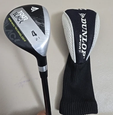 Dunlop Tour Black 4 Hybrid 21 Degree RH  Graphite R Flex Shaft 40" W/ Headcover - Image 1 of 4