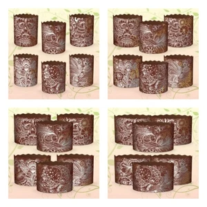 Stampi di carta da forno 6 pezzi per torte pane pasquali panettone paska - Foto 1 di 5