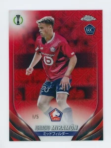 2023-24 Ignacio Miramon Topps Chrome Japan Red Refractor LOSC Lille Rookie 1/5 - Picture 1 of 3