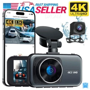 4K Dash Cam Wifi UHD 2160p Front Rear Dual Camera DVR Car Recorder HD Video - Picture 1 of 8
