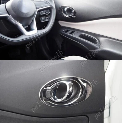 ABS Silver Inner Door Handle Cover Trim For Nissan Versa Note Hatchback 2017 ON - Image 1 of 4