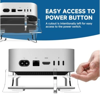 Acrylic Stand For Mac Mini M4/M4 Pro Desktop Base For Mac Mini4 Holder Accessory - Image 1 of 4