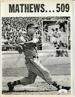  Eddie Mathews Authentic Signed Photo 509 Home Run  - Image 1 of 2