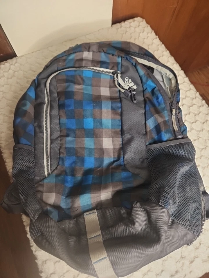 Mochila Adidas multicolorida unissex tamanho médio casual conforto logotipo escola - Imagem 1 de 4
