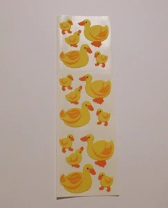 SandyLion Lot of 1 Strip ~Fuzzy Ducks Baby Ducks~ Stickers Scrapbooking - Picture 1 of 2