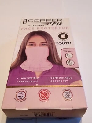 COPPER FIT Guardwell Face Protector Pink/Youth Size, Copper Infused - Image 1 of 4