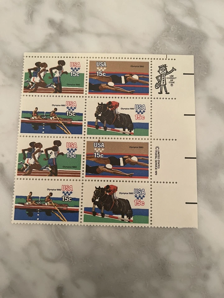 Scott # 1791-4 Zip And C Block Of 8 15c  Mnh  1979 $1.75 Free Shipping - Image 1 of 1