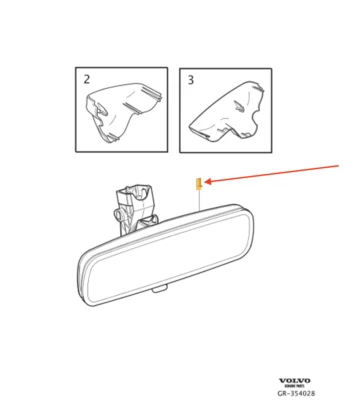 VOLVO C30 Interior Rear View Mirror 30799774 NEW GENUINE - Image 1 of 2