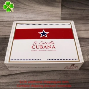 La Estrella Cubana 6 x 50 Empty Wood Cigar Box 8.5" x 6.5" x 2" - Picture 1 of 9
