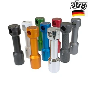 SUPPORTO MANUBRIO BLU STR8 YAMAHA 50 YQ AEROX /R 1997-2002 - Imagen 1 de 1