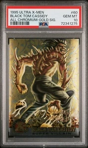 1995 Fleer Ultra X-Men All Chromium BLACK TOM CASSIDY #60 Gold Signature PSA 10 - Picture 1 of 2