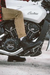 Highway 21 Motorcycle Riding Street Boots Shoes Men's Sizing Journeyman Axle RPM - Picture 1 of 17