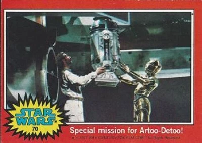 1977 Topps Star Wars Red #70 Special Mission For Artoo-Detoo R2-D2 Poor - Image 1 of 2
