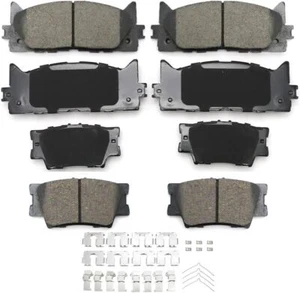 D1212,D1222 Set pastiglie freno a disco anteriori posteriori in ceramica compatibili con 2007-2017 - Foto 1 di 6