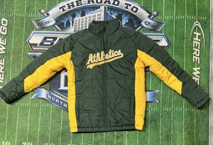 Giacca Dugout Oakland Athletics Vintage Majestic Autentica Collezione Taglia M Bambino - Foto 1 di 5