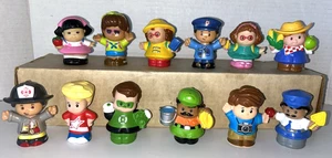 12 Lot Fisher Price Little People Feuerwehr Polizei Eddie Zoowärter grüne Laterne - Bild 1 von 21