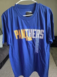 New Pittsburgh Panthers Pitt Mens Size L Blue short sleeve - Picture 1 of 4