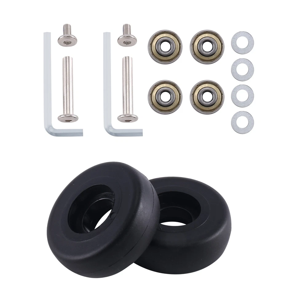 SODIAL 48 Mm X 18 Mm 1 Paio di Ruote di Ricambio per Valigie per Valigie Ruot5886