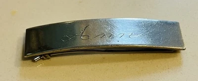Antique Sterling Silver 925 Hair Clip Barrette Engraved "Ann" 2 inch - image 1 of 4