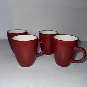 PFALTZGRAFF Harmony Red 12 oz Coffee/Tea Mugs Cups. Set of 4 - Picture 1 of 5