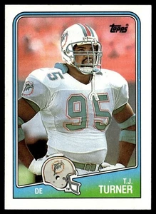 1988 Topps T.J. Turner Rookie Miami Dolphins #197 - Picture 1 of 2