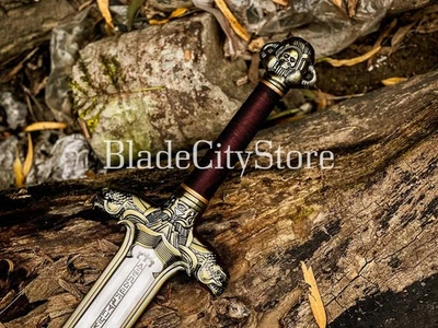 Hand Forged High Carbon Steel Medieval Battle Ready Viking Sword With Sheath - Image 1 of 4