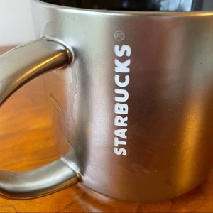 Starbucks Stainless and Black Ceramic Mug - Picture 1 of 7