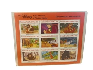 Conjunto de estampillas postales coleccionables de Walt Disney historias de animales Fox Hound Granada de colección - Imagen 1 de 4