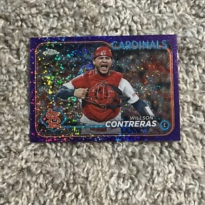 WILLSON CONTRERAS 2024 TOPPS CHROME PURPLE SPECKLE CARDINALS /299 - Picture 1 of 3