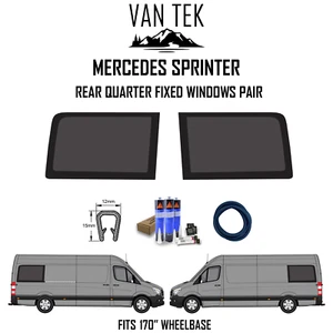 2 x KIT MONTAJE VENTANAS CUARTO TRASERO MERCEDES SPRINTER 170" Y MOLDURA U 2007-18 - Imagen 1 de 10