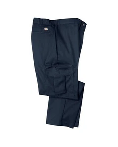 DICKIES 2112372 PREMIUM RELAXED FIT INDUSTRIAL CARGO PANTS NAVY MENS 36" NO HEM - Picture 1 of 2