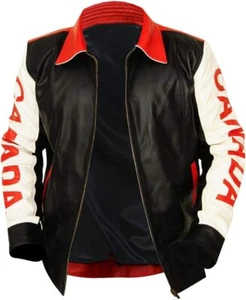 Men Inspired Canadian Flag Genuine Leather Jacket Bomber Motorcycle Biker Racing - Picture 1 of 6