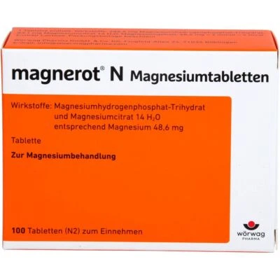 WÖRWAG PHARMA GMBH & CO. KG MAGNEROT N Magnesiumtabletten 100 St PZN06963343