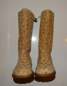 Primigi Mädchen beige Wildleder Blumen geprägt hohe Stiefel Junior Jugend Gr. EU 33 US 2 - Bild 1 von 6