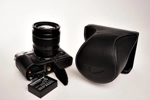 Genuine real Leather Full Camera Case bag for FUJIFILM X-T30 X-T20 X-T10 Open B - Picture 1 of 9