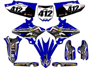 2005-2007 fits POLISPORT RESTYLE YZ 125 PODIUM Blue Senge Graphics Kit Compat... - Picture 1 of 10