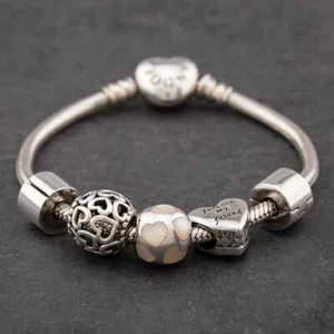 Pulsera Pandora de segunda mano de plata de 6,5 pulgadas con dije de serpiente 41221055 - Imagen 1 de 1