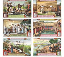 LIEBIG TRADE CARDS, WATER UTILISATION IN THE ANCIENT WORLD 1924 (S1154 French).