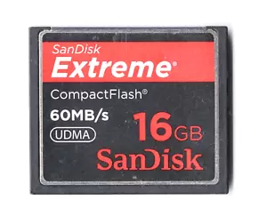 (HEAVILY DENTED) SanDisk Extreme 16GB 60MB/s UDMA CF Compact Flash Memory Card - Picture 1 of 10