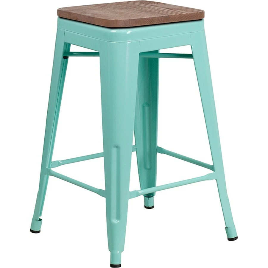 Flash Furniture 24" Backless Mint Counter Ht. Stool - ET-BT3503-24-MINT-WD-GG - Image 1 of 1