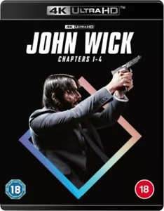 John Wick 1 2 3 4 Quadrilogy 4 Films New 4K Ultra HD Region B Blu-ray - Picture 1 of 1