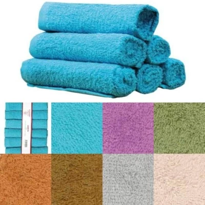 Set 6 lavette spugna Hotel B&B asciugamani bagno cotone 30x30 Vari colori AA340 - Immagine 1 di 2