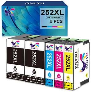 252 XL 252XL Replacement For Epson Ink Cartridges for WorkForce WF-7210 WF-7610 - Picture 1 of 13