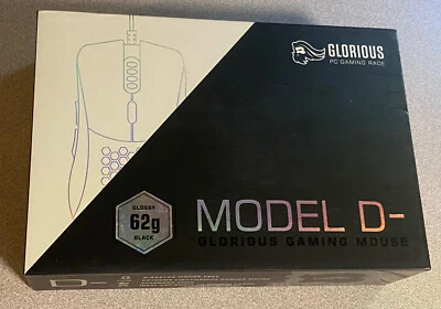 Glorious Model D- Minus Glossy Black Gaming Mouse New GLO-MS-DM-GB 850005352457 - Image 1 of 3