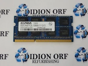 ELPIDA 8 GB DDR3 LAPTOP RAM PC3L-12800S MHz 2Rx8 EBJ81UG8EFU0-GN-F, SKU 14962 - Picture 1 of 1