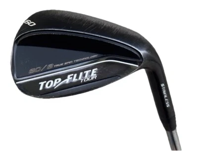 Club de Golf Top Flite Tour 60/8 Cuña Acero Inoxidable Negro 36.5" Foto 1 de 4
