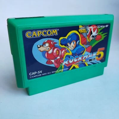Rockman 5 Blues Trap Capcom pre-owned Nintendo Famicom NES Tested - Image 1 of 4