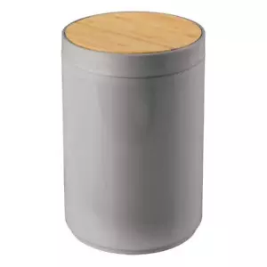 Unbranded Indoor Trash Can 1.3Gal. Plastic Swinging/Push Closure Lid Round Gray - Picture 1 of 4