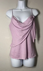 DVF Lorvette Whimsigoth Lilac Rose L Spaghetti Strap Tank Y2K Grunge Asymmetric - Picture 1 of 7